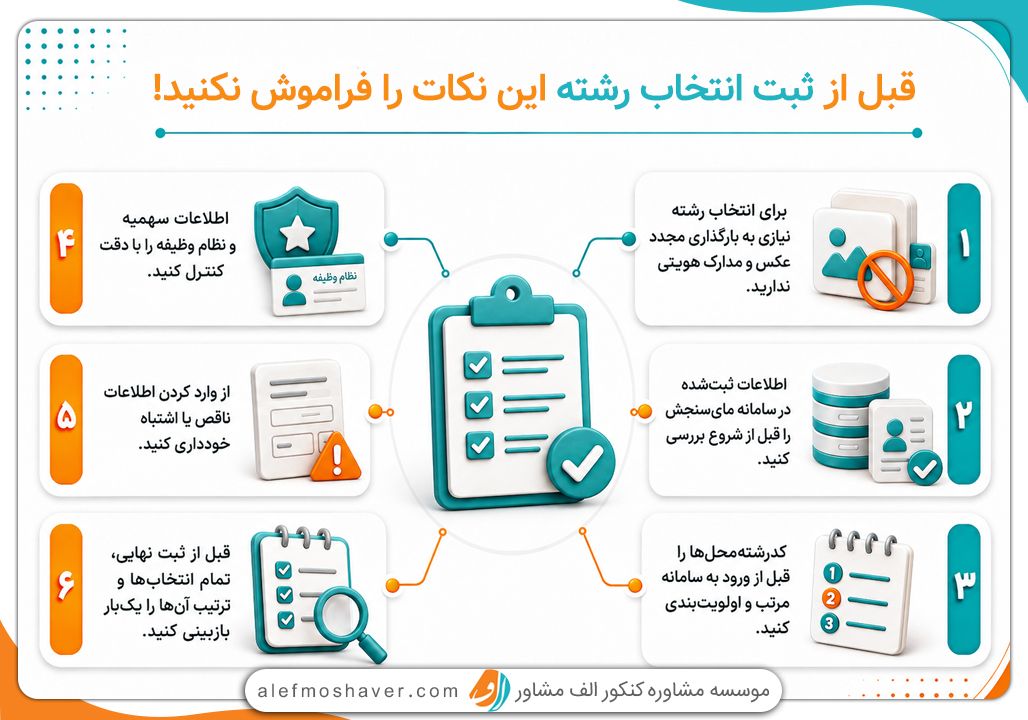 نکات مهم انتخاب رشته