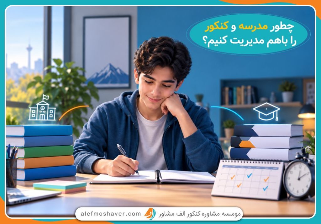 مدیریت همزمان مدرسه و کنکور